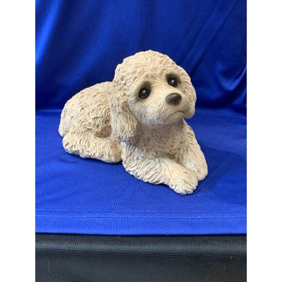 Sandicast Tan Apricot Poodle Laying Down - Picture 1 of 9